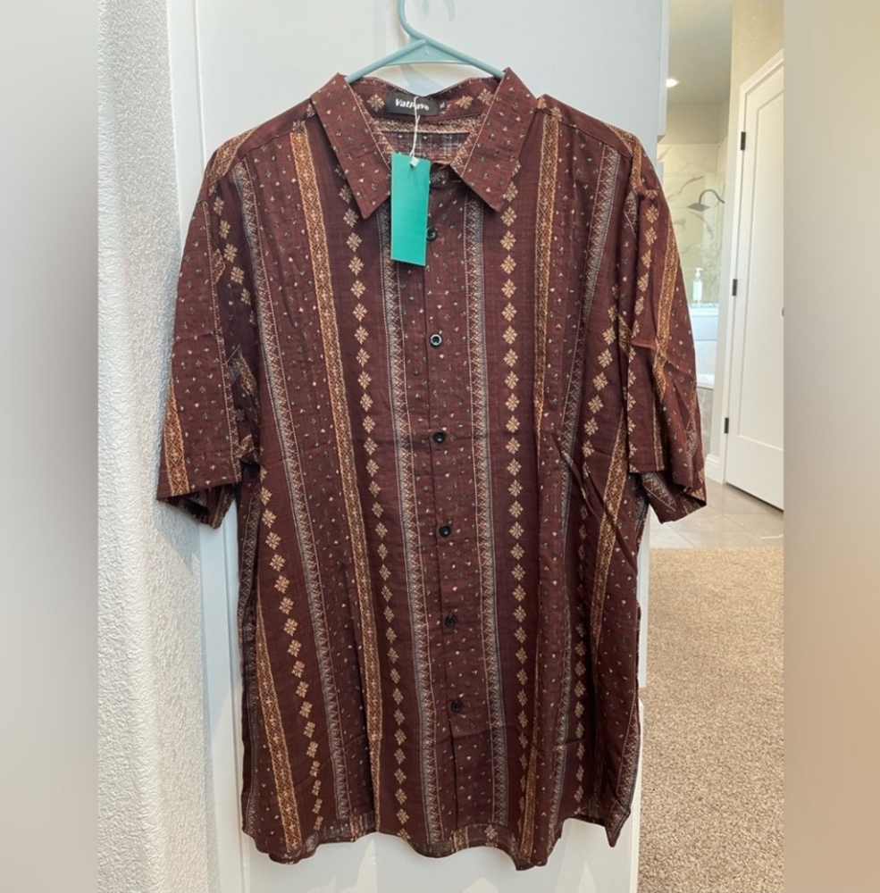 Men's dress shirt button down XL